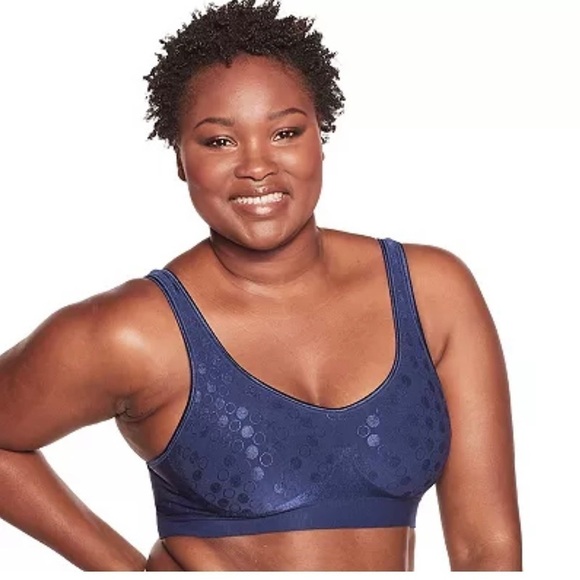 Bali® Comfort Revolution® ComfortFlex Fit® Shaping Wireless Navy Dot Style 3488 - Picture 1 of 13